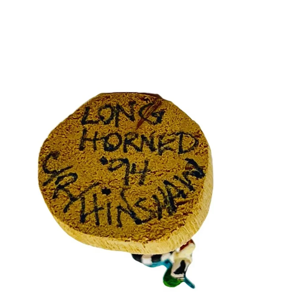 Handmade Miniature 1.5" (app.) Kachina Doll - "Long Horned" (Slight Damage) - Picture 3 of 8